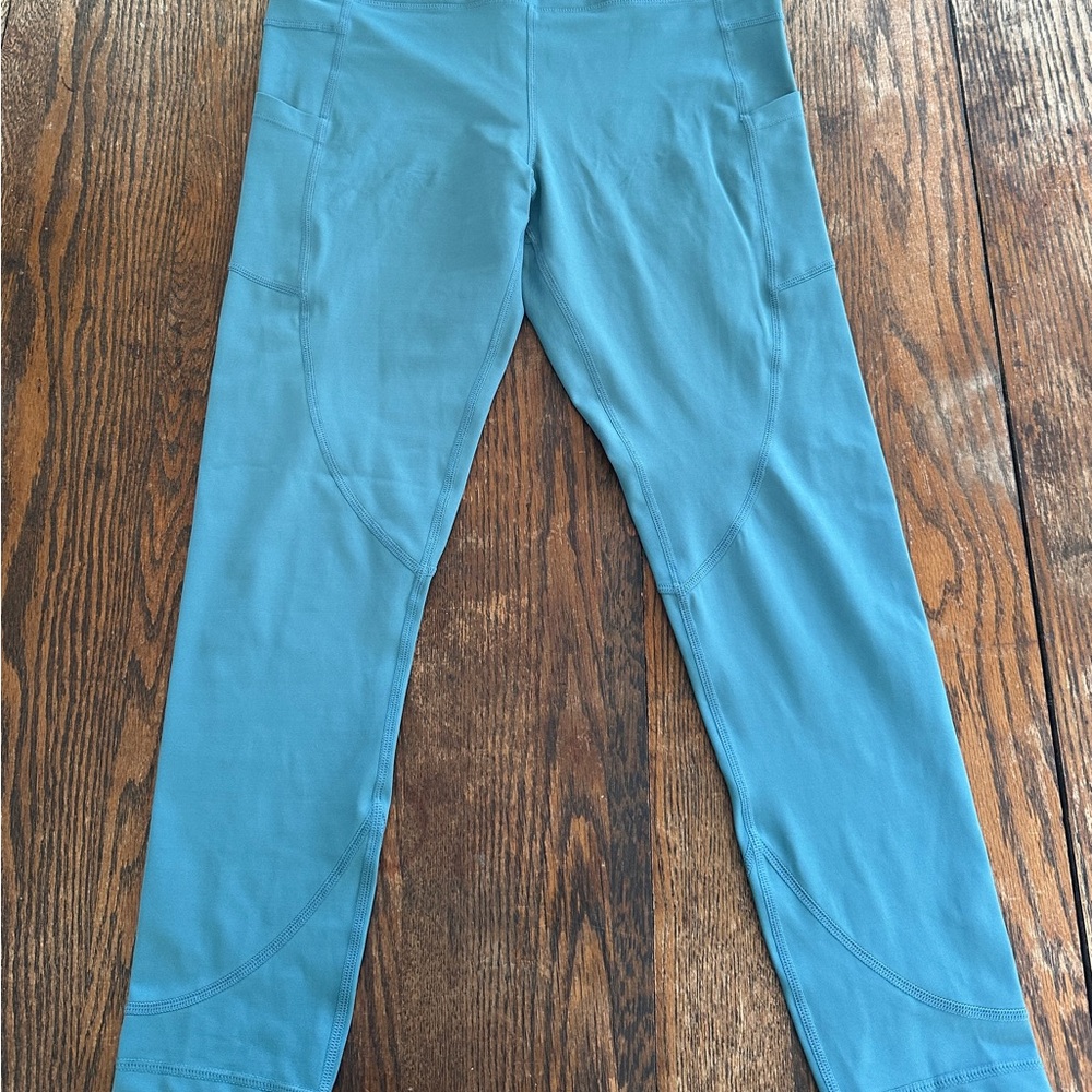 ZYIA Womens Light n Tight Teal Leggings